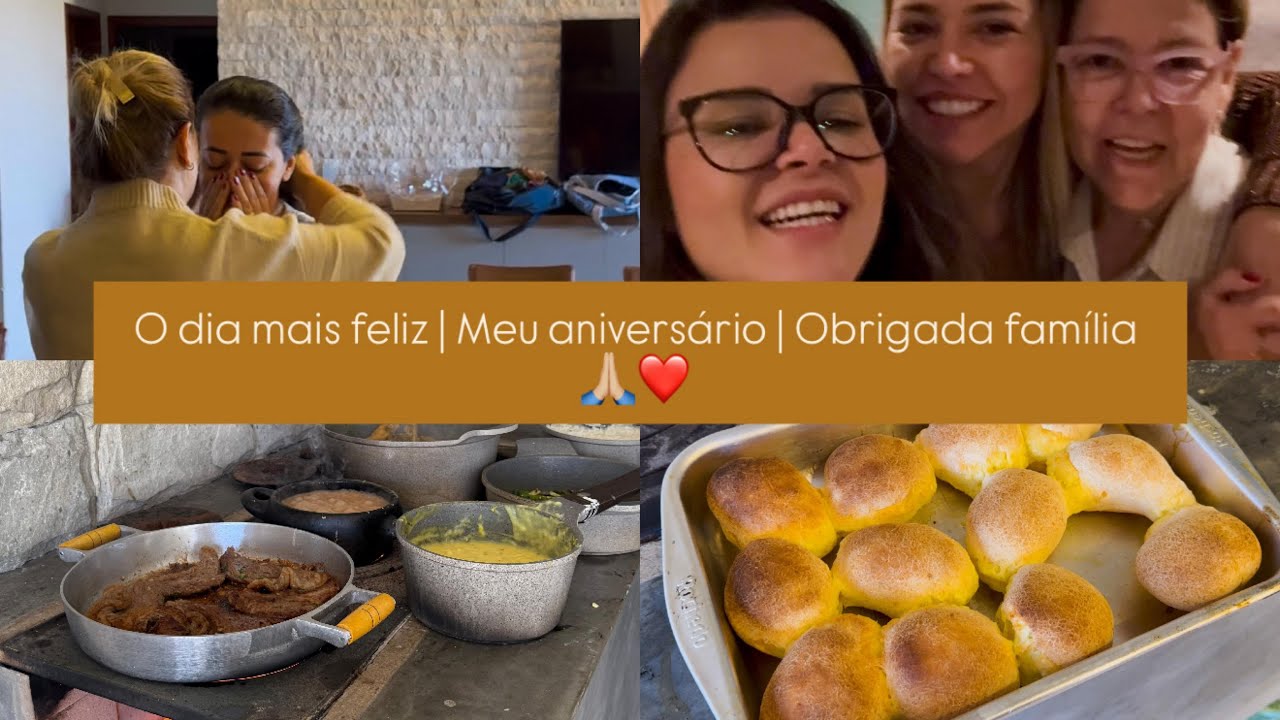 Recebi uma linda surpresa no dia do meu aniversário 🎈 | Comidinha caipira no fogão a lenha 🪵 🏡❤️🙏🏼