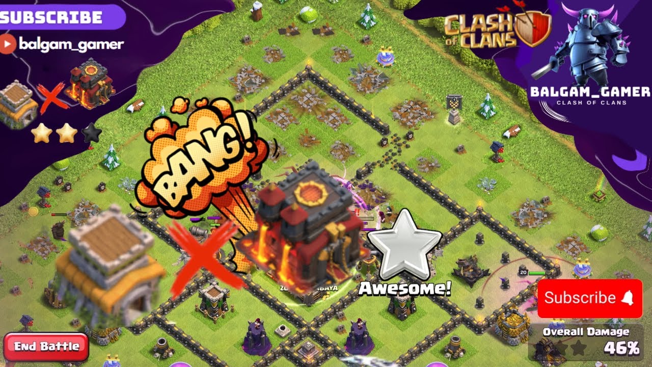 TH8 vs TH10 in attack strategy in Titans League #coc #trophypushing #th8pushing