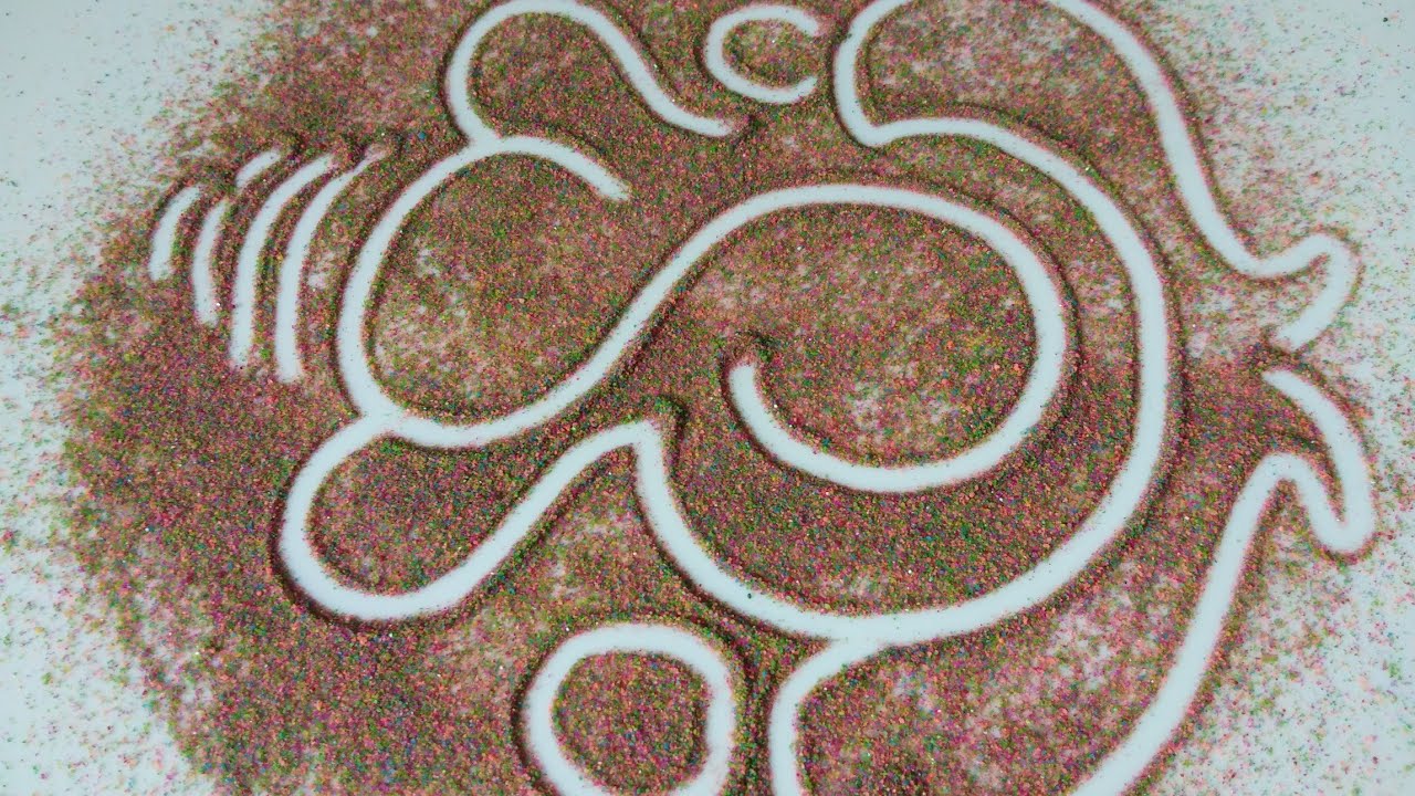 Simple Ganpati rangoli design / Ganesha rangoli design for ganeshchaturthi