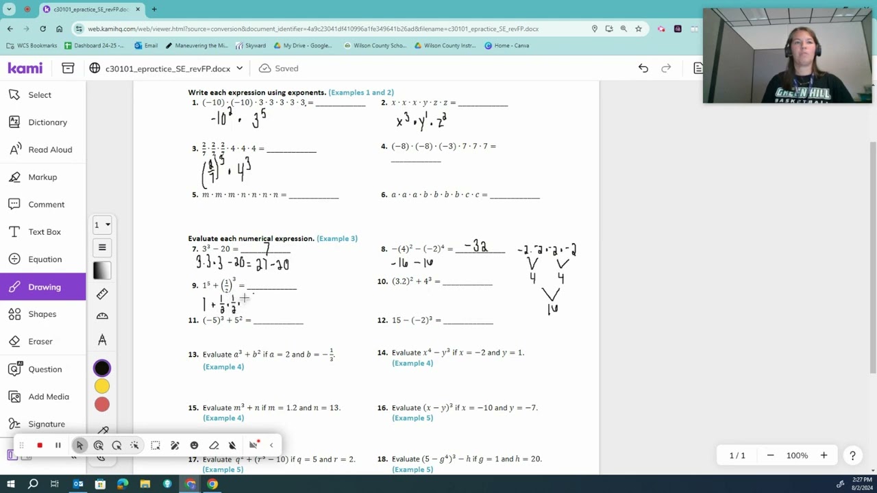 Write and Evaluate Expressions Involving Powers and Exponents