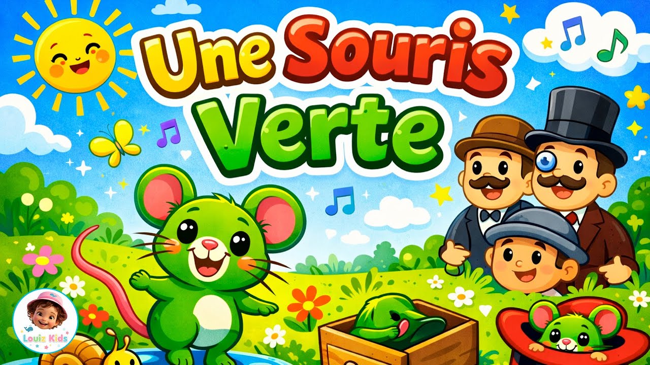Une souris verte 🐭 | Comptine pour enfants 🎵 | Chanson française