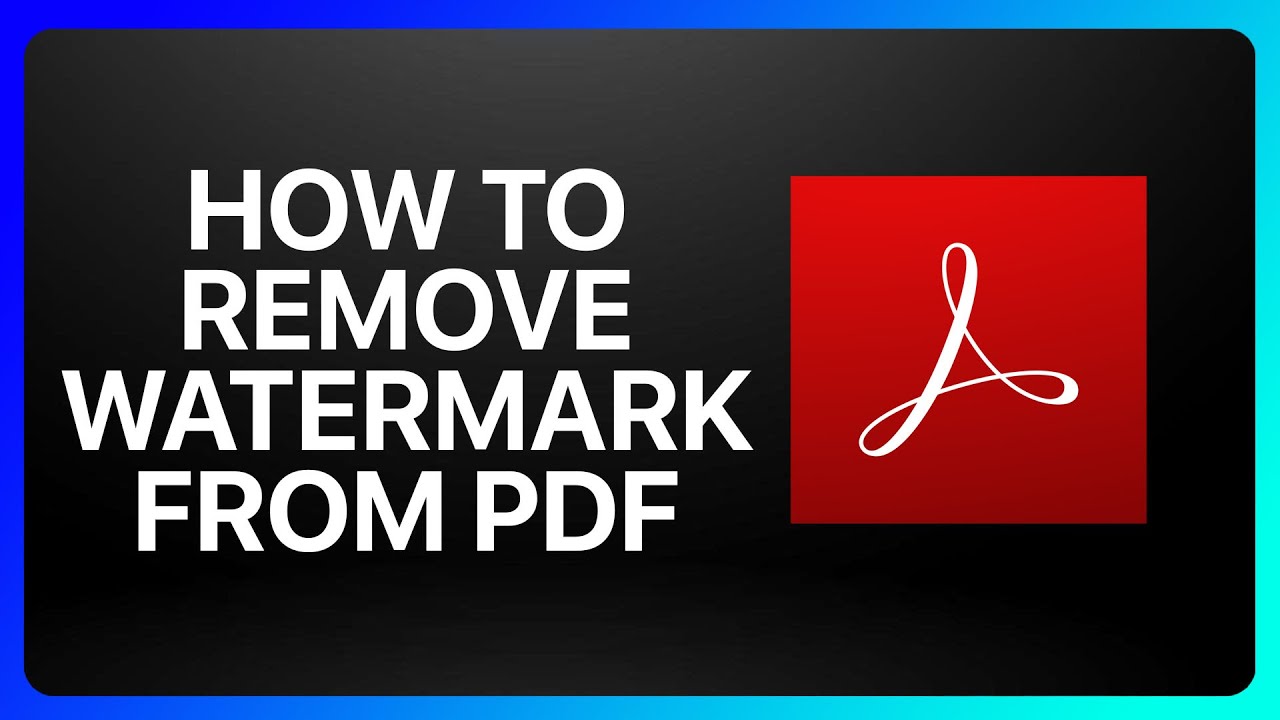 Как удалить водяной знак из PDF-файла в учебном пособии Adobe Acrobat