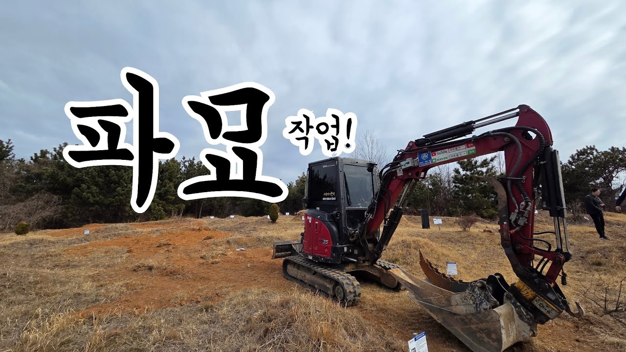 파묘 작업! 035미니굴착기! Korea's art excavator operator