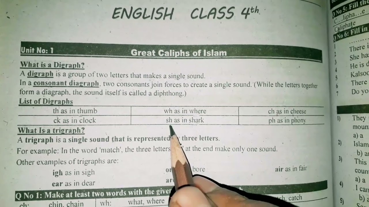 Grade 4th English KPK Course ||Solved Exercise with Explaination||P#01