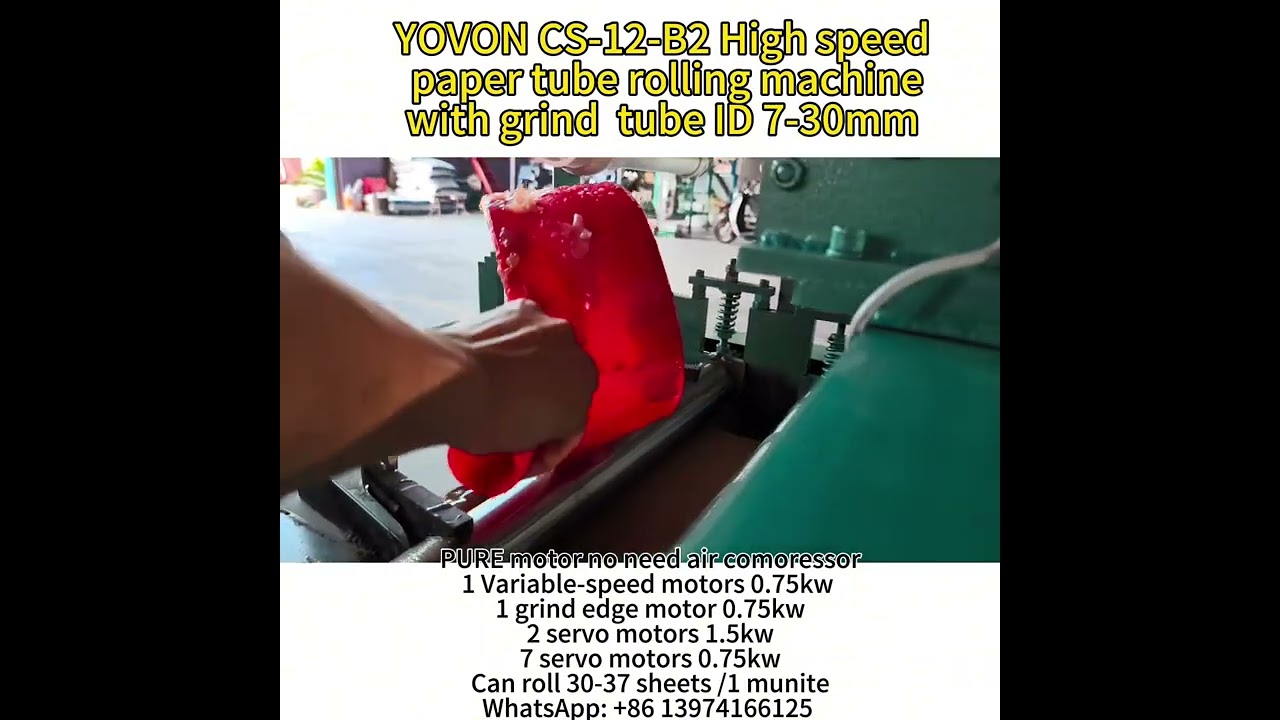 YOVON CS-12-B2 high speed paper tube rolling machine with grind tube ID 7-3O mm