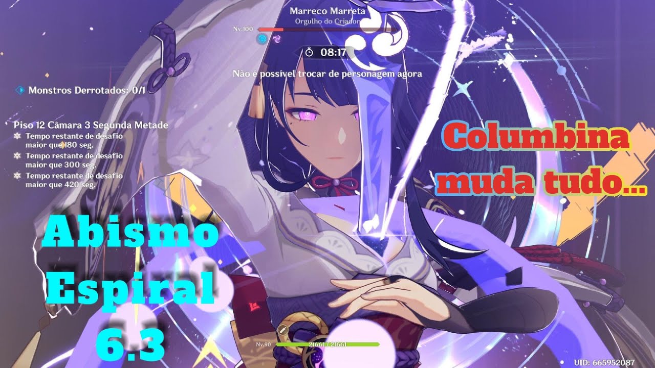 Spiral Abyss - Columbina habilitou a Riden novamente... l Genshin Impact...
