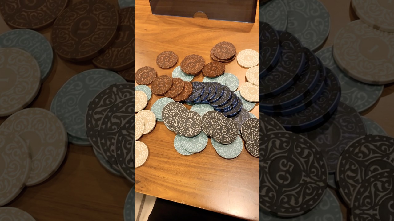 The Iron Clays from ​⁠@RoxleyGames are SO NICE! No more paper money for me #boardgameaccessories