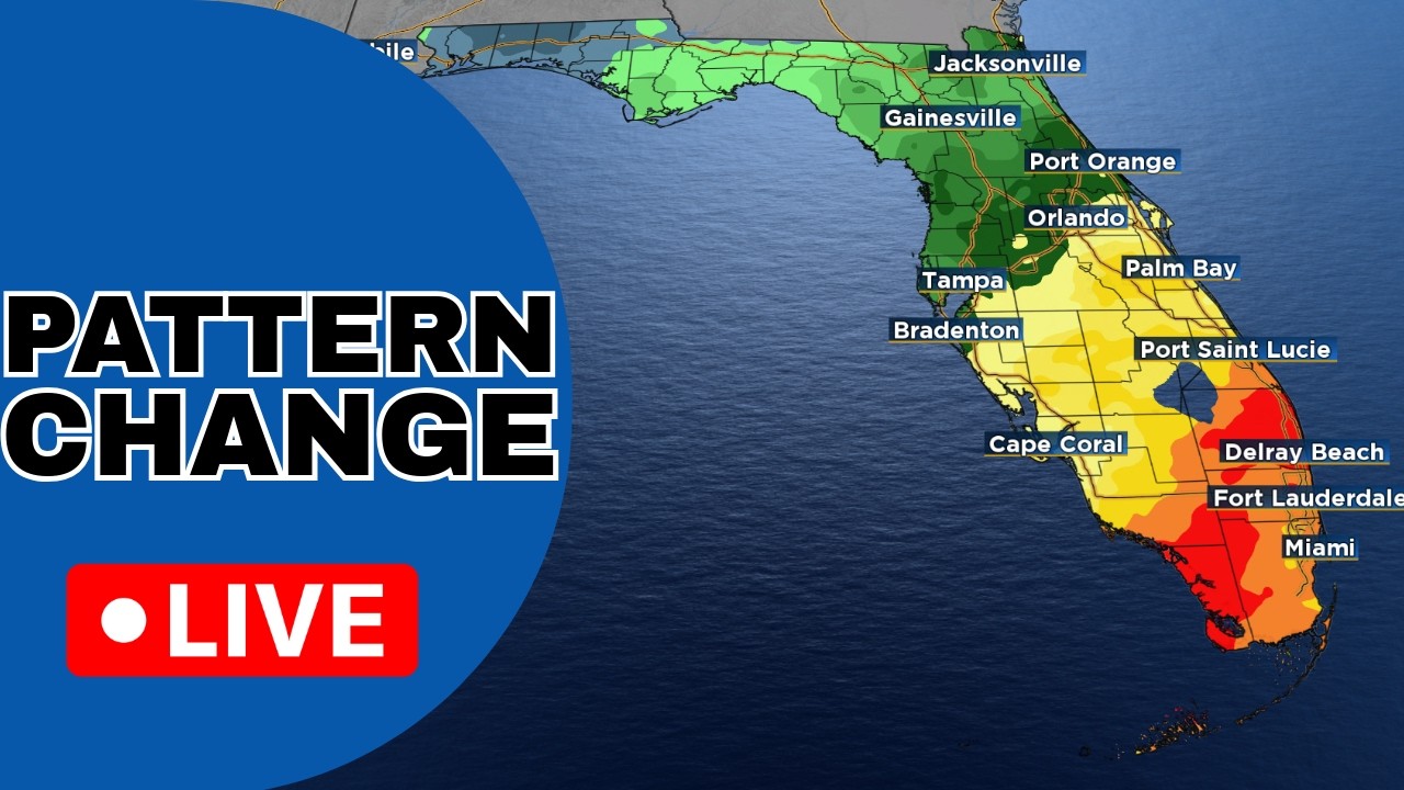 🔴FLORIDA WEATHER LIVE | A Pattern Change Brings Heavy To Parts Of Florida...