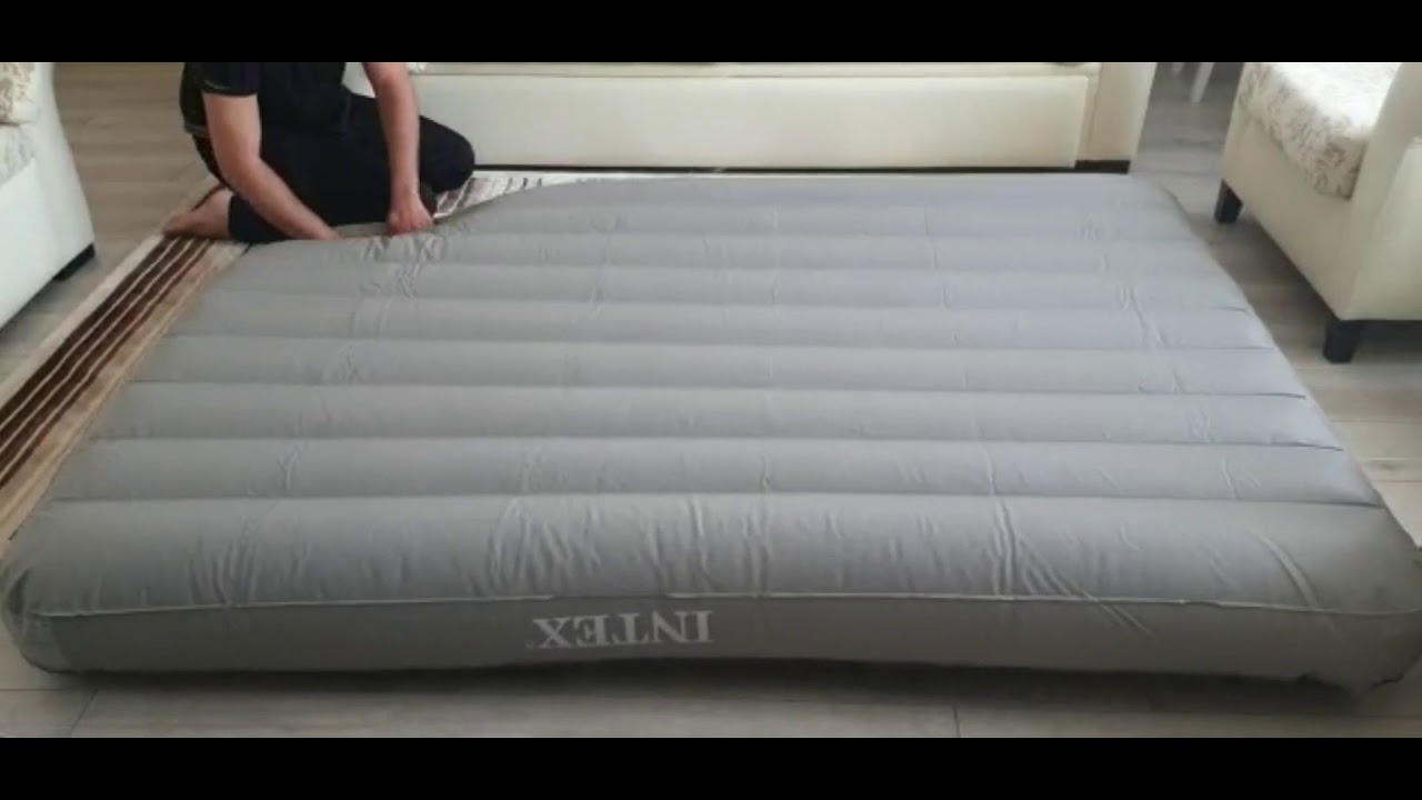 İNTEX &Ccedil;İFT KİŞİLİK ŞİŞME YATAK KENDİNDEN POMPALI TANITIM VE KURULUMU