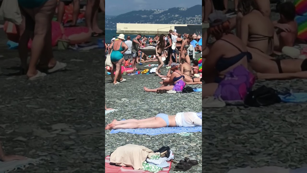 Sochi Black Sea Coast Riviera Beach Walk   