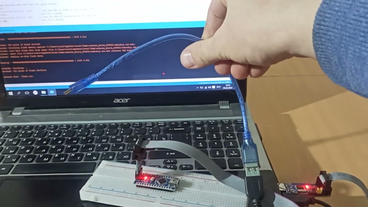 Arduino nano 328p + USBasp Ардуино нано + програматор USBasp