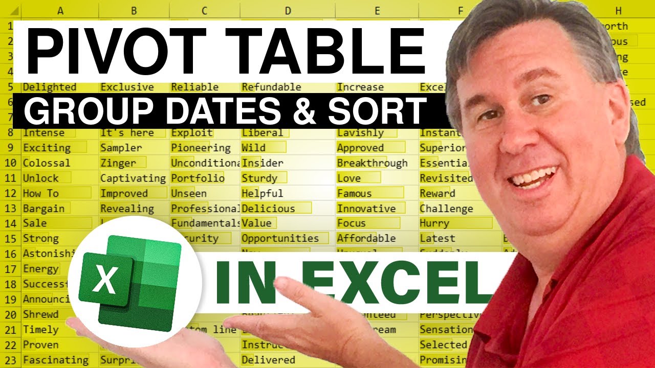 Excel - Group & Sort Dates in Power Pivot - Episode 1886