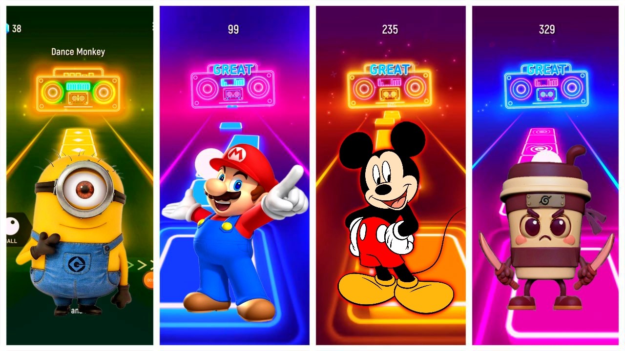 MUSK MOUSE DISNEY 🆚 CAPPUCCINO 🆚 MINIONS 🆚 SUPER MARIO KART #minions