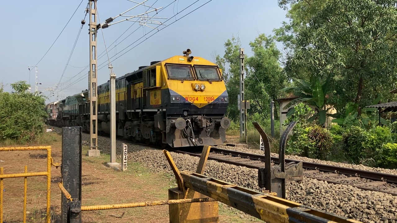 Oil tanker train crossing Sawantwadi