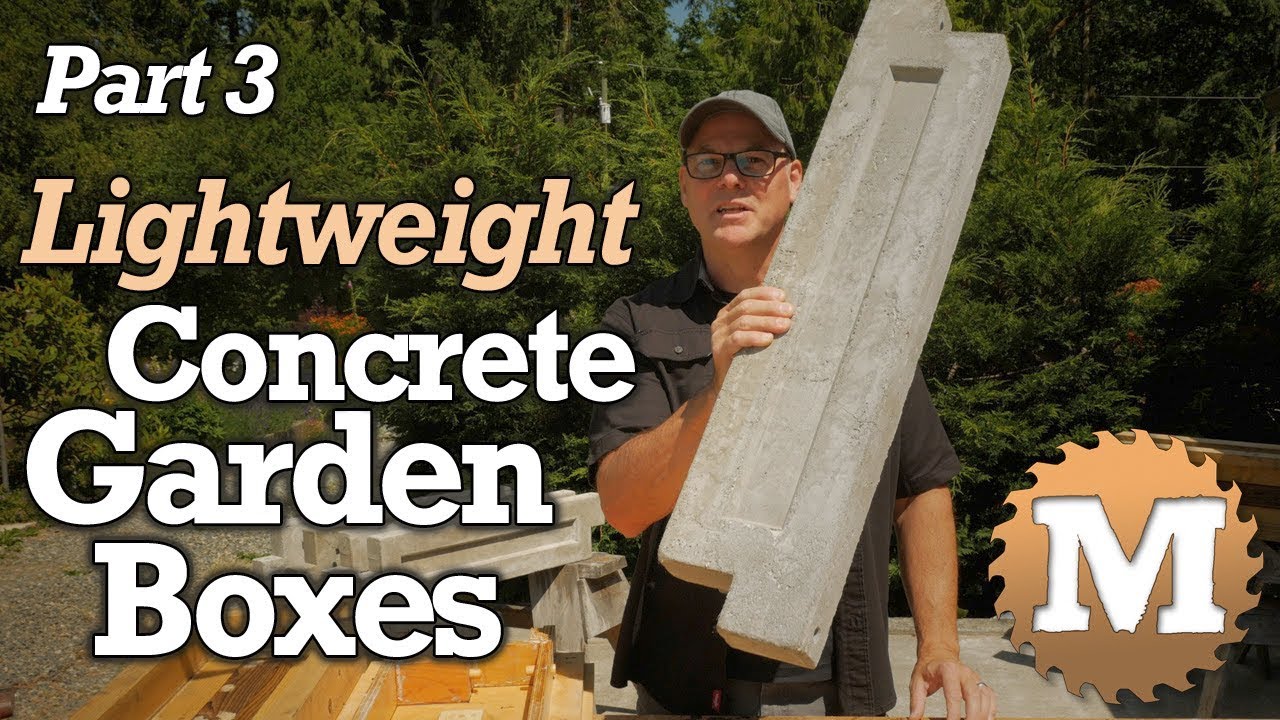 make Lightweight Concrete Garden Boxes PART 3 - Aircrete Vermiculite Lava Rock