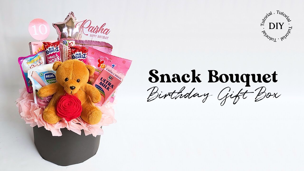 Simple Snack Bouquet Box | Birthday Gift Ideas | Buket Snack Box Simpel