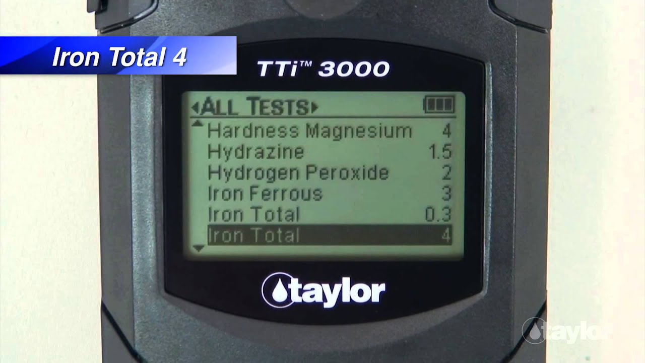 Testing for Total Iron Using Taylor’s TTi Colorimeter (M-2000 or M-3000)