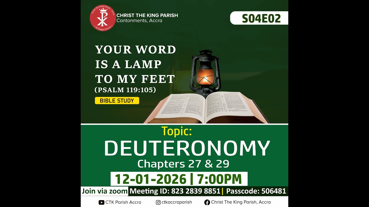 BIBLE STUDY S04EP02 ||  DEUTERONOMY  27 - 29 (12-01-2025)