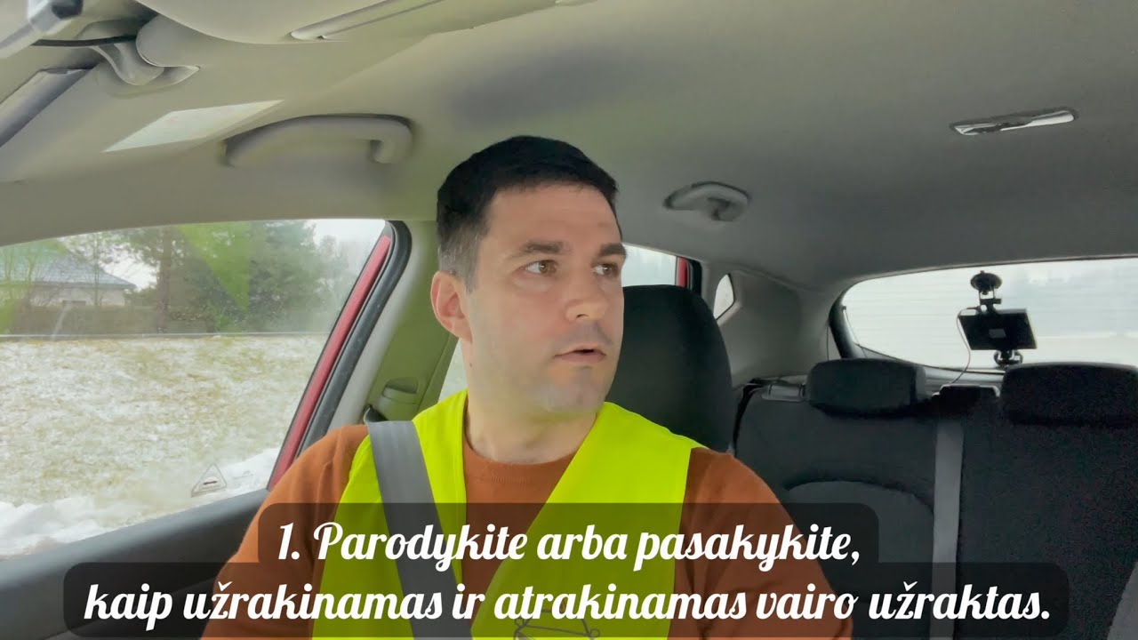 Regitros klausimai. Regitros egzaminas. 1. Vairo užrakto užrakinimas ir atrakinimas