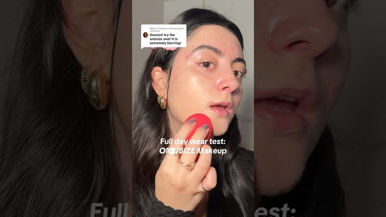 ONE/SIZE Full Beat Makeup Wear Test on Acne/Textured skin😍 #makeuptutorial #beautytips #foundation