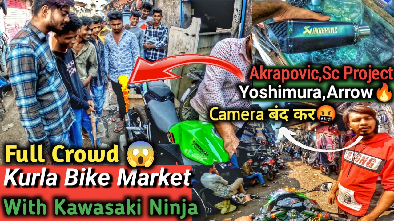 Kurla Bike Market🔥|| New Exhaust for My Ninja 300🔥|| Loud Sound Public Reaction 😱