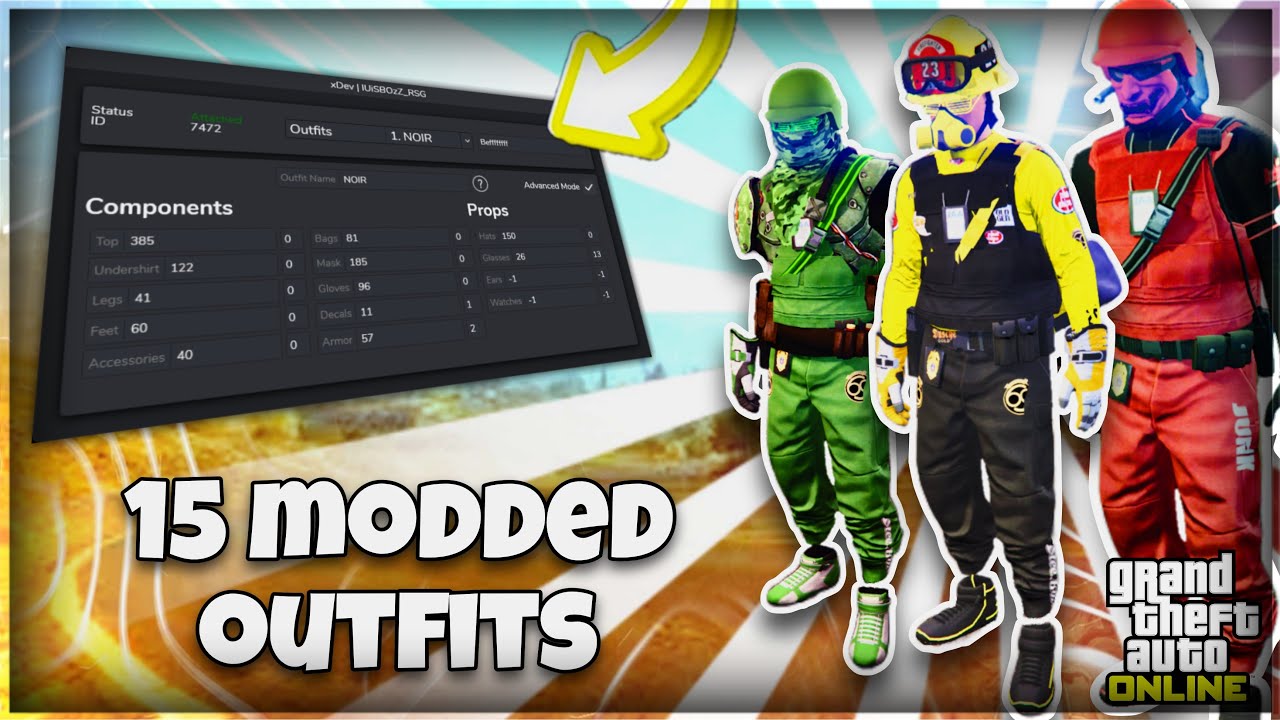 [XDEV OUTFIT EDITOR] 15 MODDED OUTFITS ( MÂLE ) GTA ONLINE 1.68 !