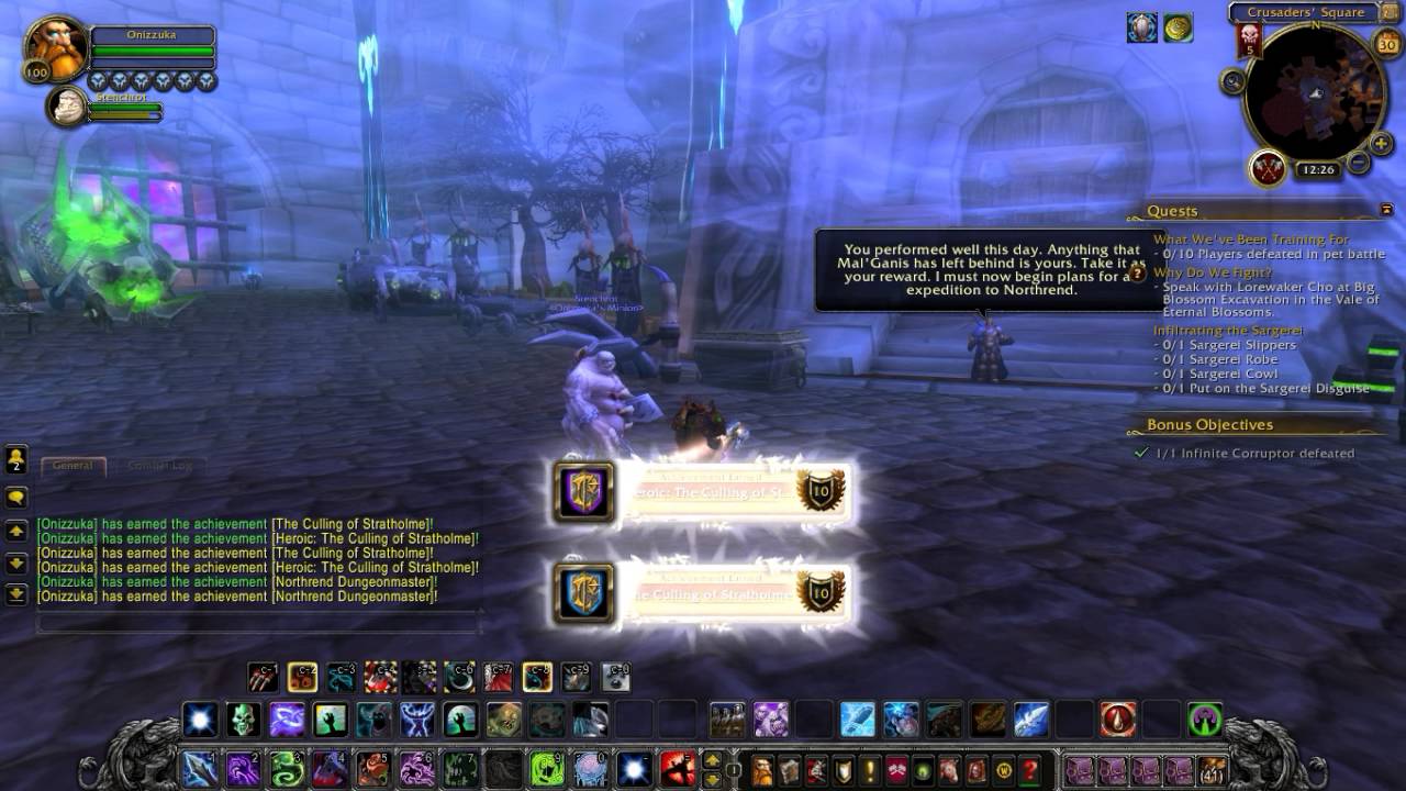 Arthas vs Malganis in World of Warcraft