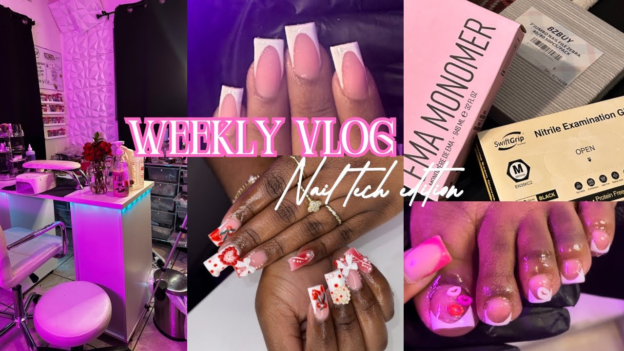 A realistic week in my life as a nail tech : juggling clients , being intentional about your goals