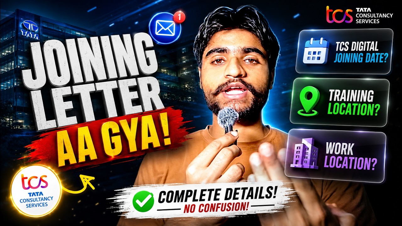 TCS Digital Joining Letter Aa Gaya! 🎉 Joining Date, Training Location & Work Location Explained