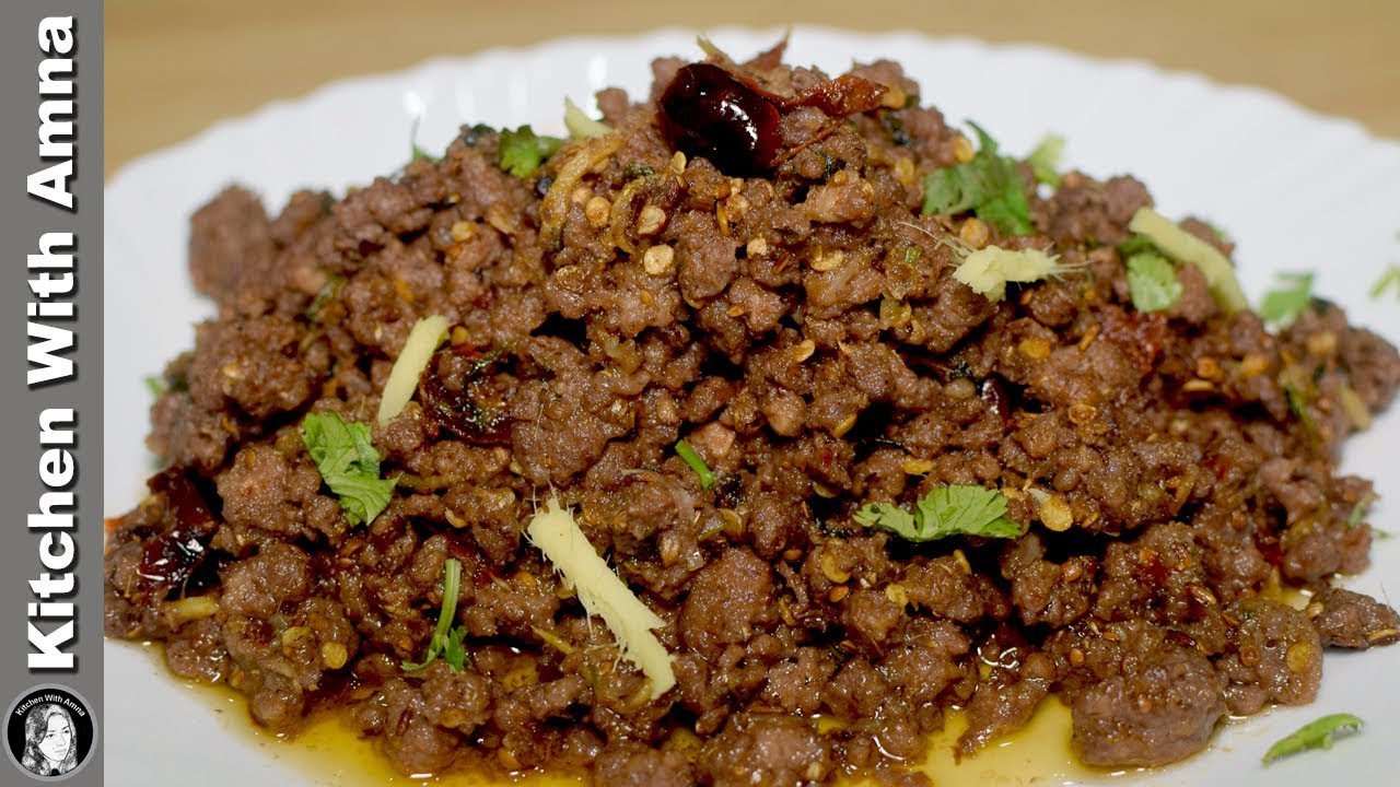 Khara Masala Keema Recipe - Kharey Masale Ka Qeema - Kitchen With Amna