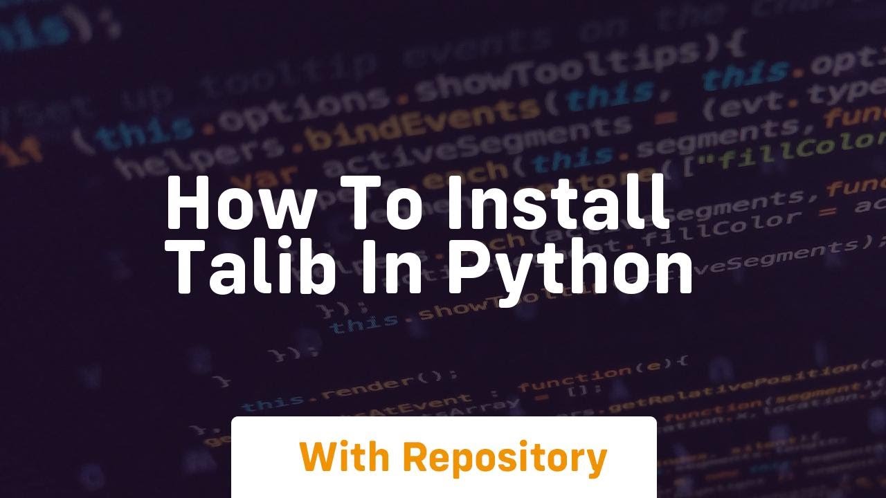 how to install talib in python