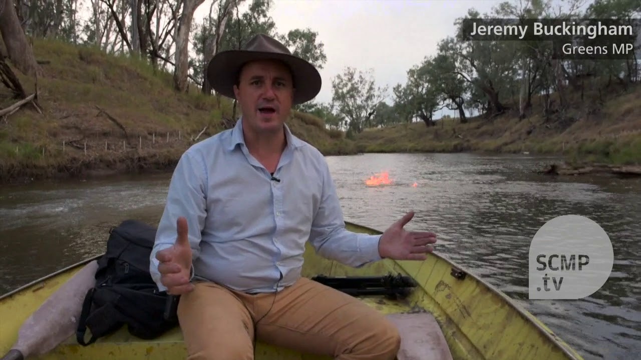 Australian politician sets river on fire to protest fracking