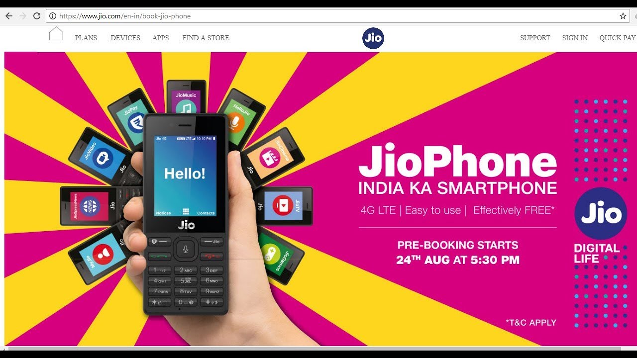 How to book jio 4g phone online for Rs.500 only? Reliance Jio 4g mobile phone on jio.com