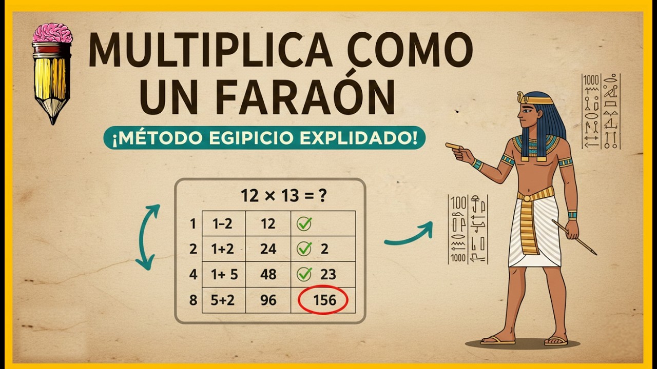 Olvida las tablas: El increíble método de multiplicación egipcio.