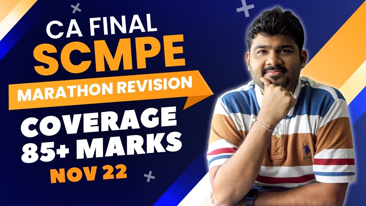 JAGRATA 2.0 - SCMPE MARATHON REVISION | NOV 22 | 85 MARKS COVERAGE | BY CA SANKALP KANSTIYA