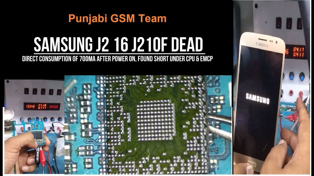 Samsung J2(16) J210F Dead Revived Successfully. CPU Case.