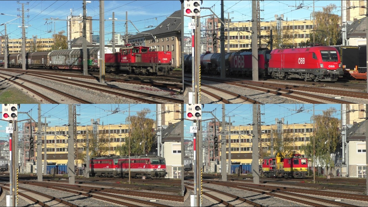Kisten (=Güterzüge) und Lokfahrten in Linz Hbf am 29.10.2025 - FHD