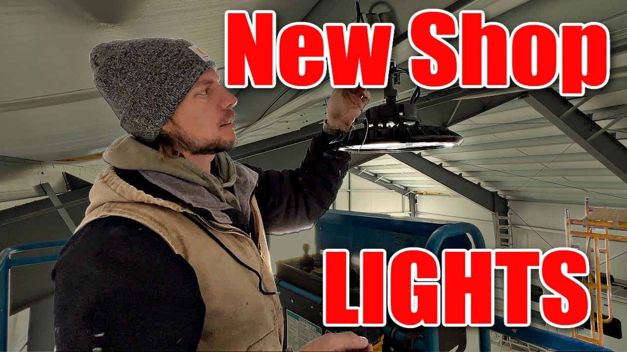 New High Bay Shop Lights and Diagram - Dream Shop Build part 19