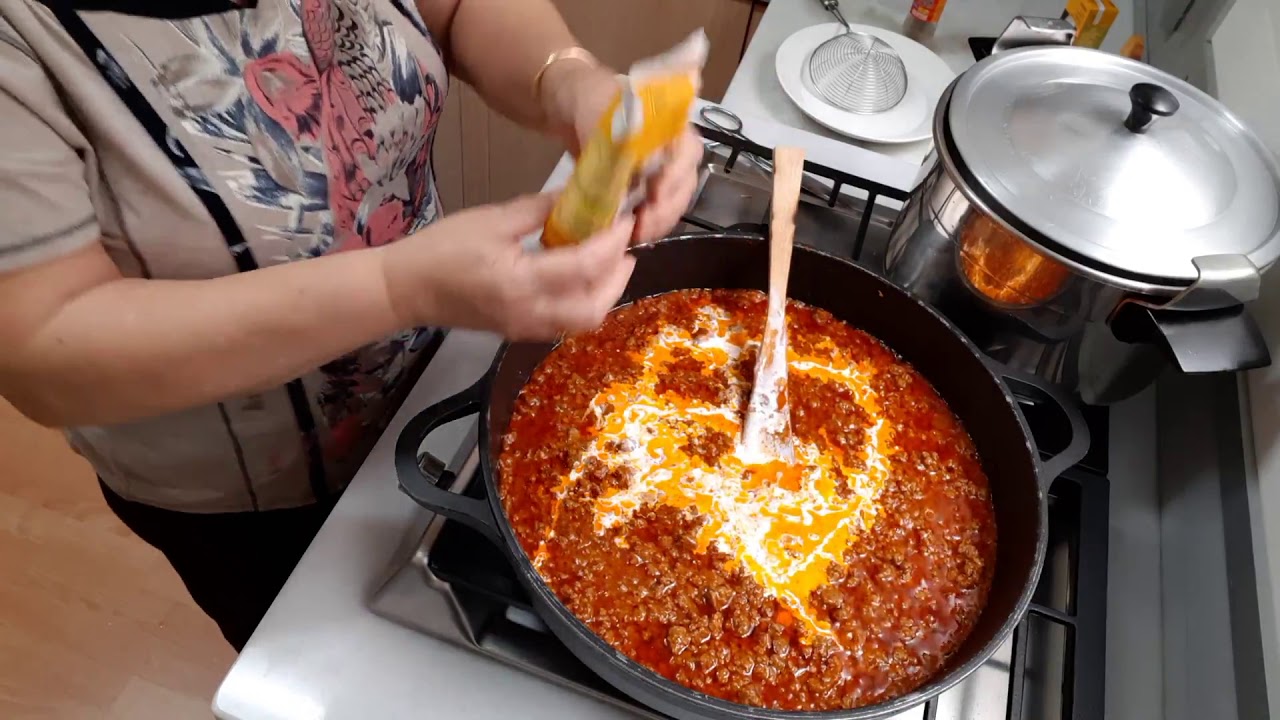 Macarrones con bechamel,