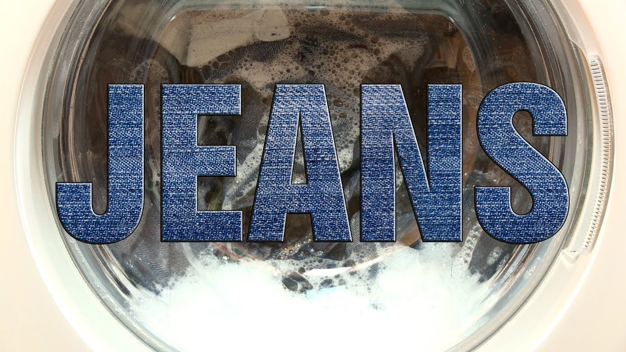 Washing jeans in washer 👖