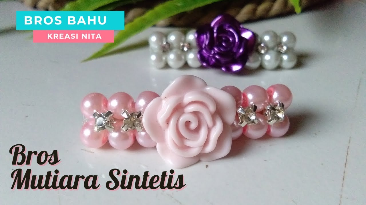 Diy brooch handmade / Cara Membuat Bros Mutiara / Bros Bahu / Bros Mutiara 