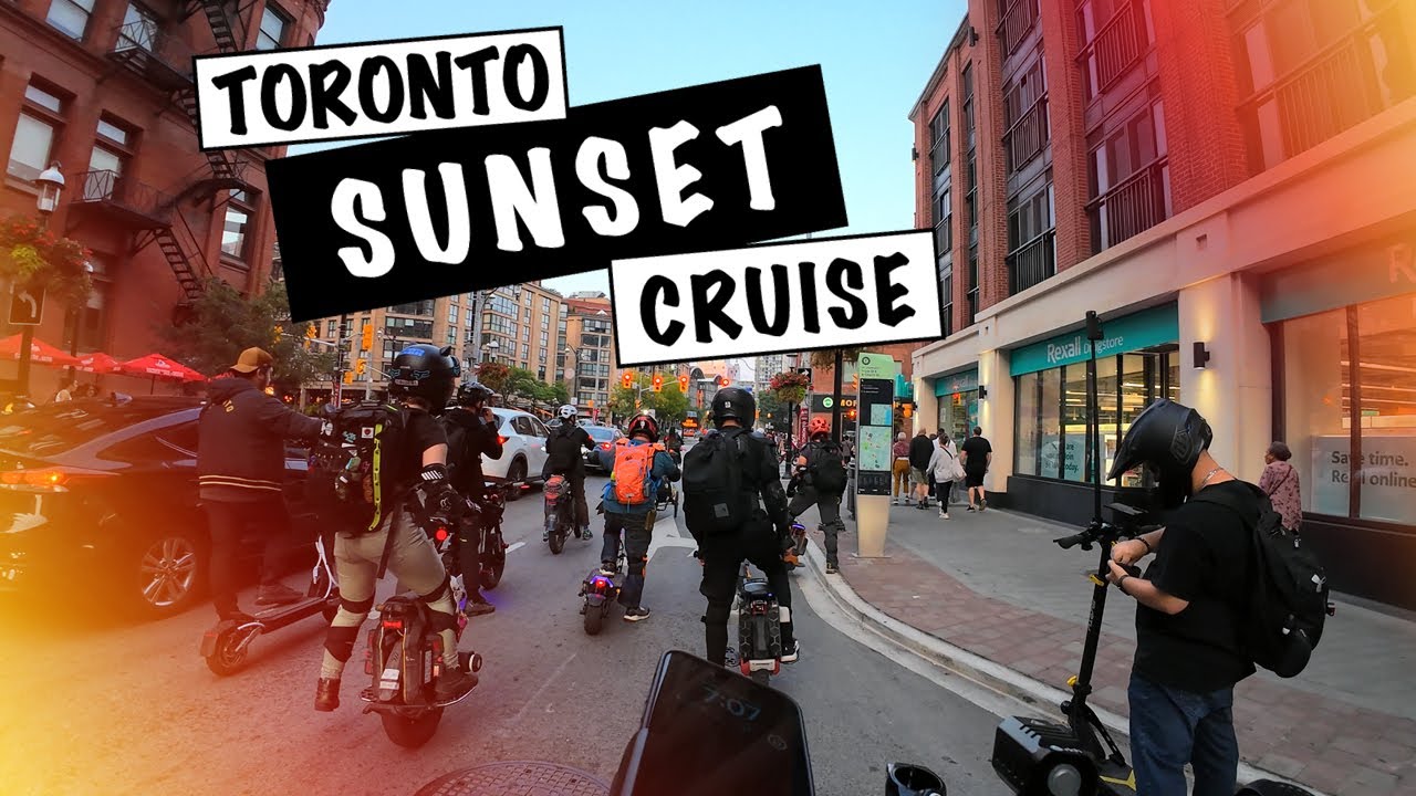 Toronto E-Rider's Sunset Cruise | PEV Group Ride | Vsett 10+ Electric Scooter | DJI Osmo Action 4