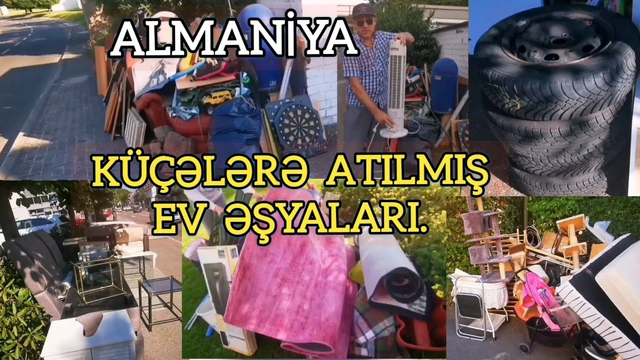 Küçələrə atılmış ev əşyaları. Götür get. Almaniyada.