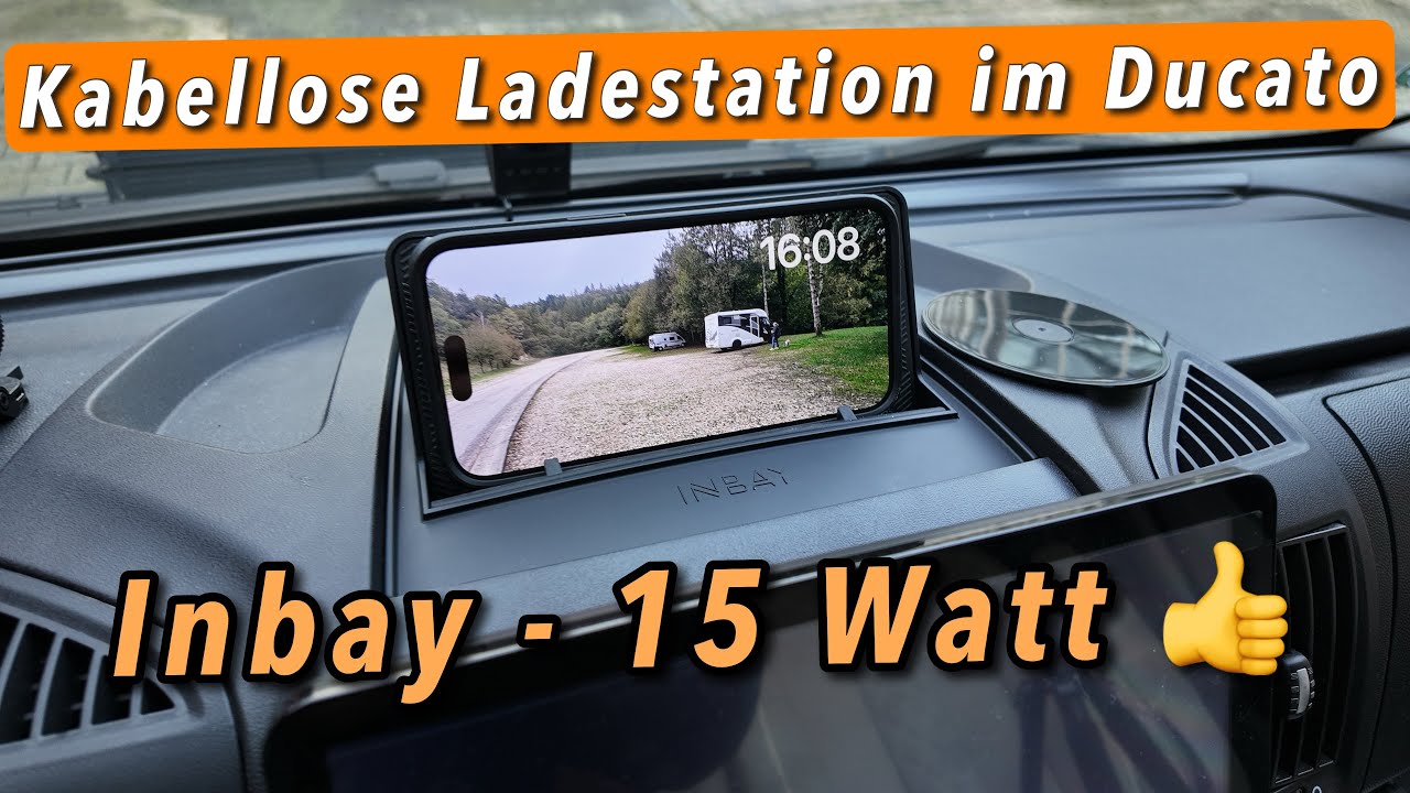 Induktive Ladeschale im Fiat Ducato - Inbay 15 Watt; Smartphone laden schnell & einfach