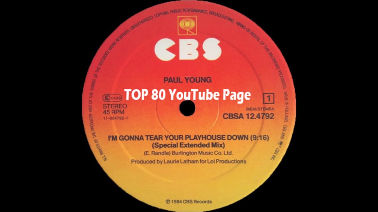 Paul Young - I'm Gonna Tear Your Playhouse Down (Special Extended Remix)