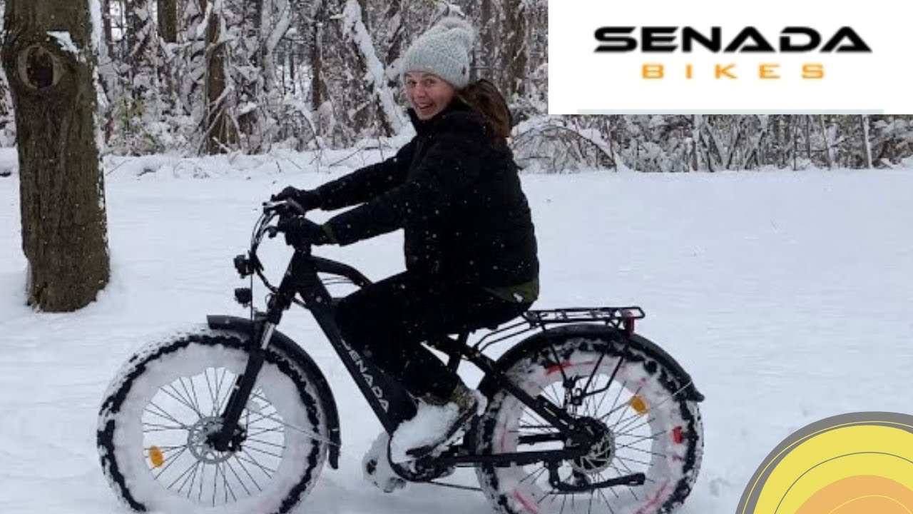 Riding an EBike in Snow! ❄️⚡️| Senada Saber 1000 Watt EBike Through Snow