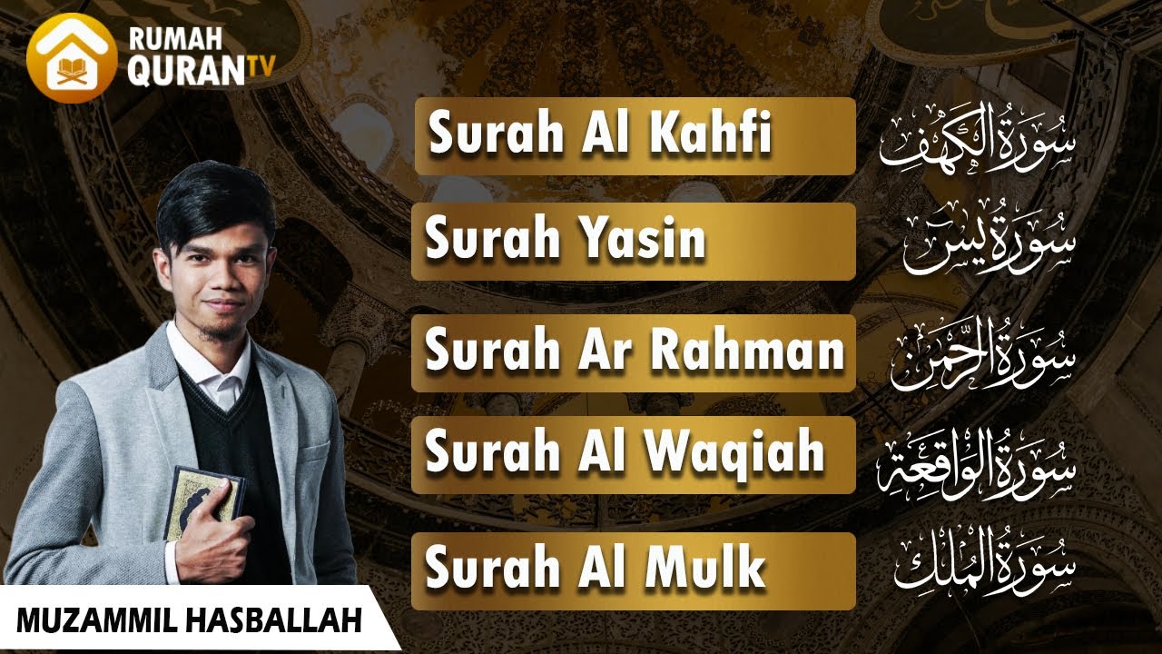 Paket Al Quran Merdu : Surah Al Kahf, Yasin, Ar Rahman, Al Waqiah, Al Mulk - Muzammil Hasballah
