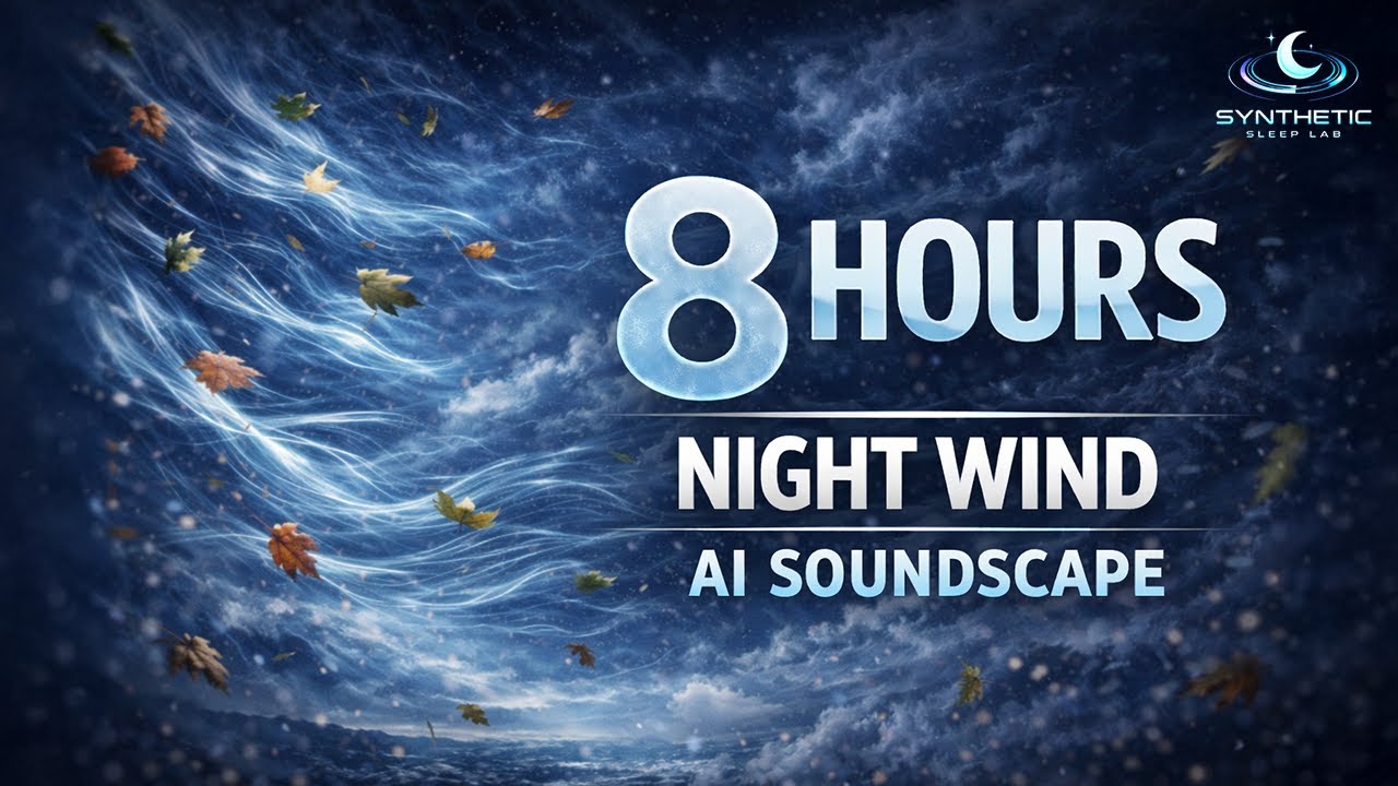 8 HOURS Night Wind AI Sleep Soundscape 🌙 Black Screen