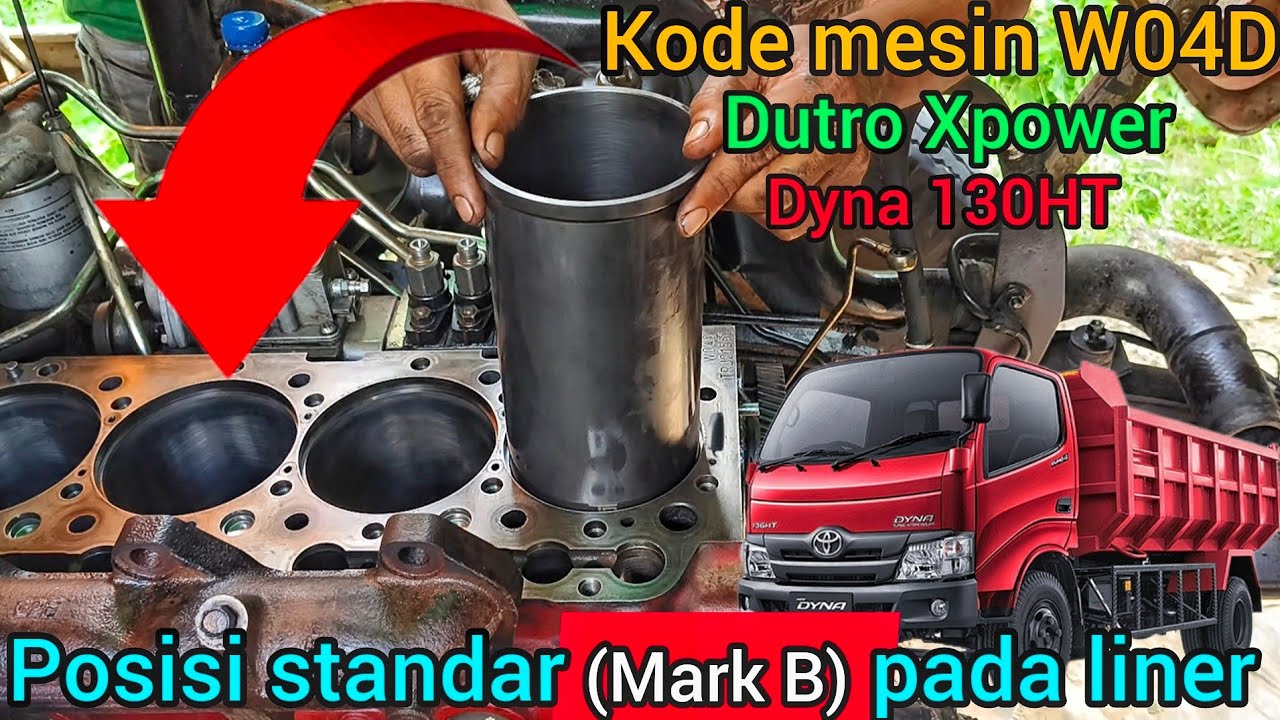 Standar pemasangan liner piston dutroxpower💯 #dieselengine #hinodutro #dyna130