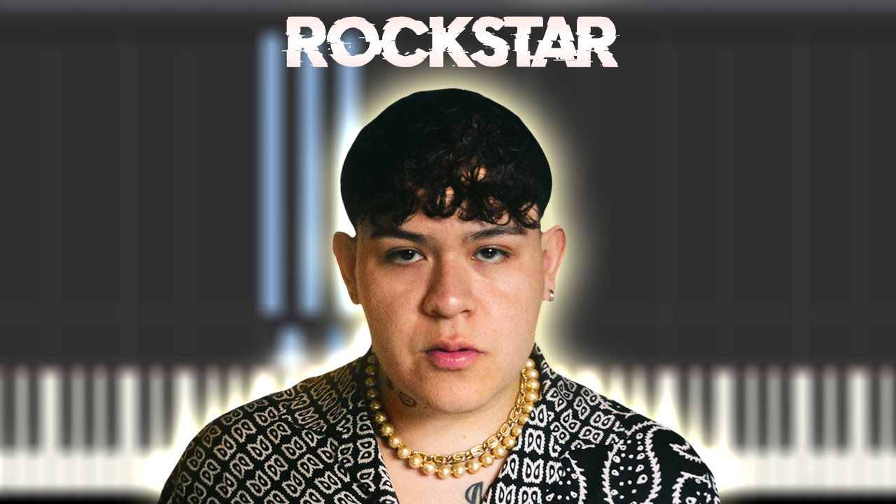 Junior H - Rockstar | Instrumental Piano Tutorial / Partitura / Karaoke / MIDI